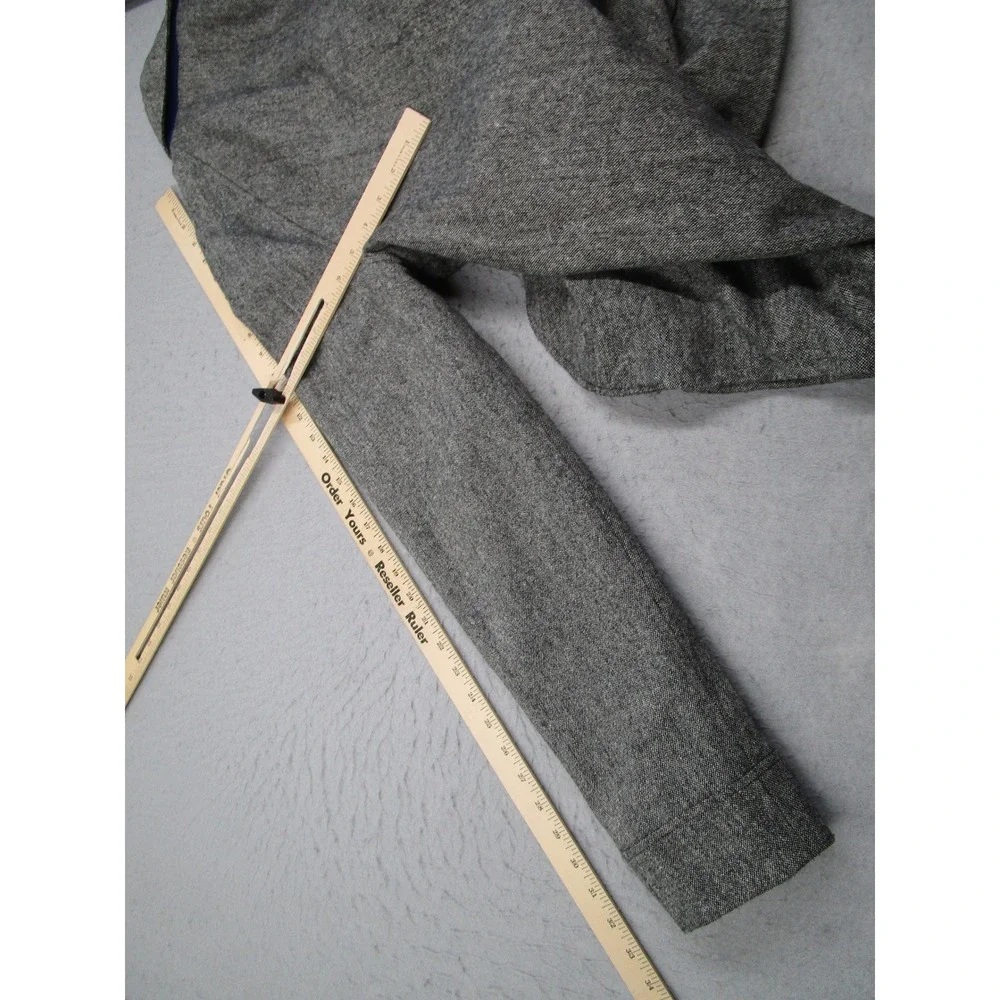Koto Mens Wool Blend 3-Button Blazer Jacket Grey Herringbone Size Large L/G